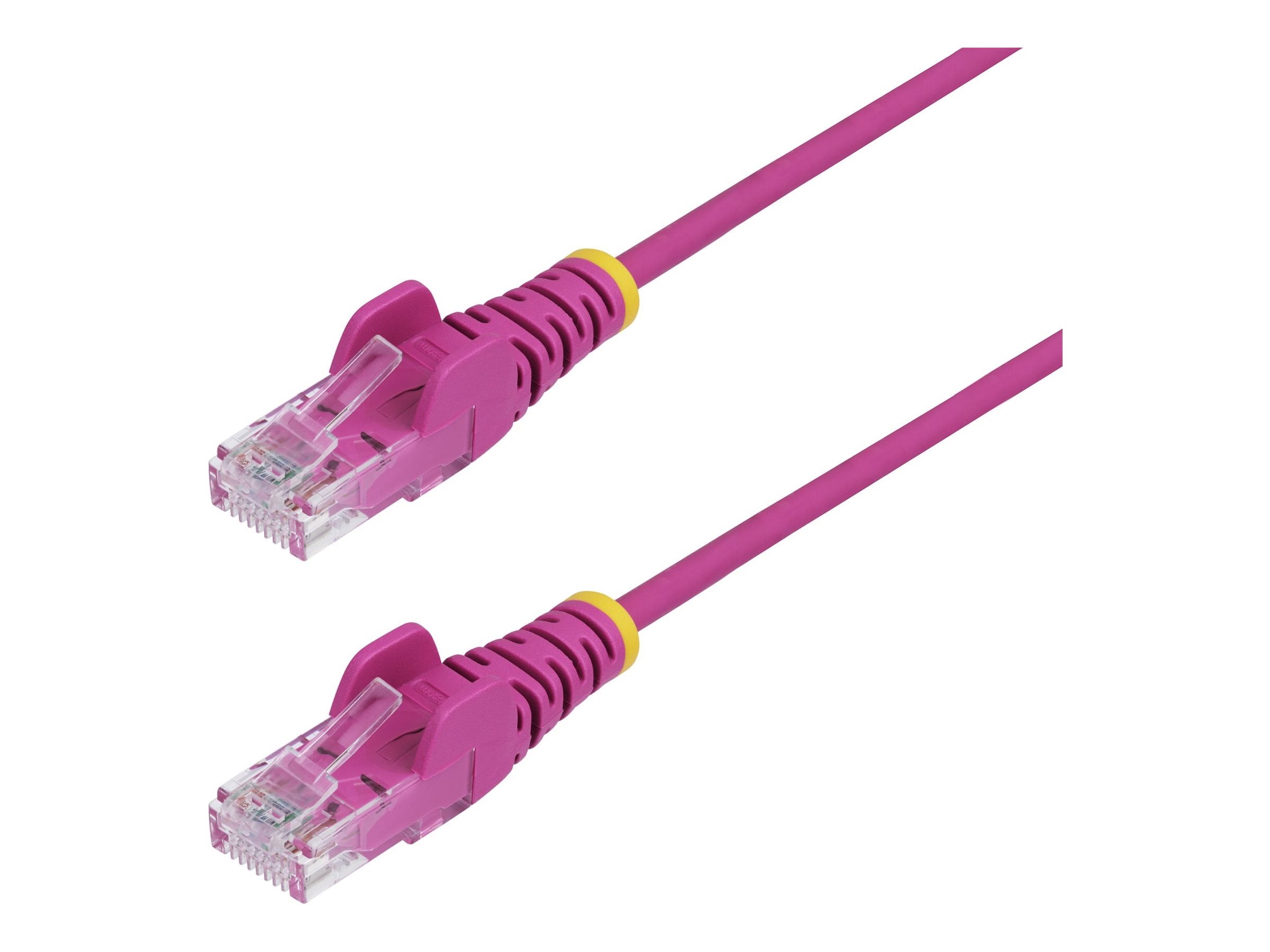 STARTECH.COM 25cm Pink Slim CAT6-Netzwerkkabel 100W PoE Snagless RJ45 LSZH 28AWG Reines Kupfer Patchkabel-Ethernet Kabel
