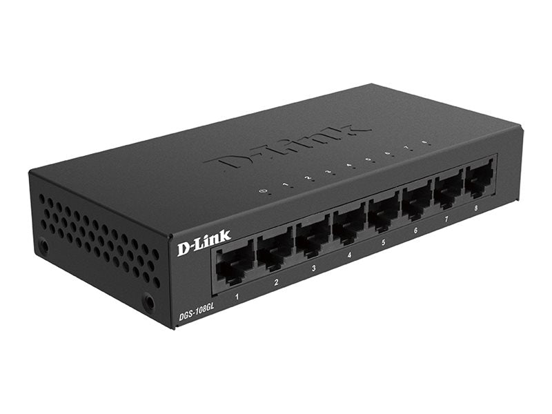 D-LINK DGS-108GL 8-Port Gigabit unmanaged Desktop Switch Detailansicht