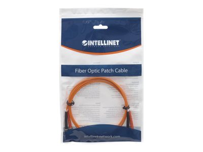 INTELLINET LWL Kabel ST/ST OM1 1m orange Duplex Multimode Vorderansicht