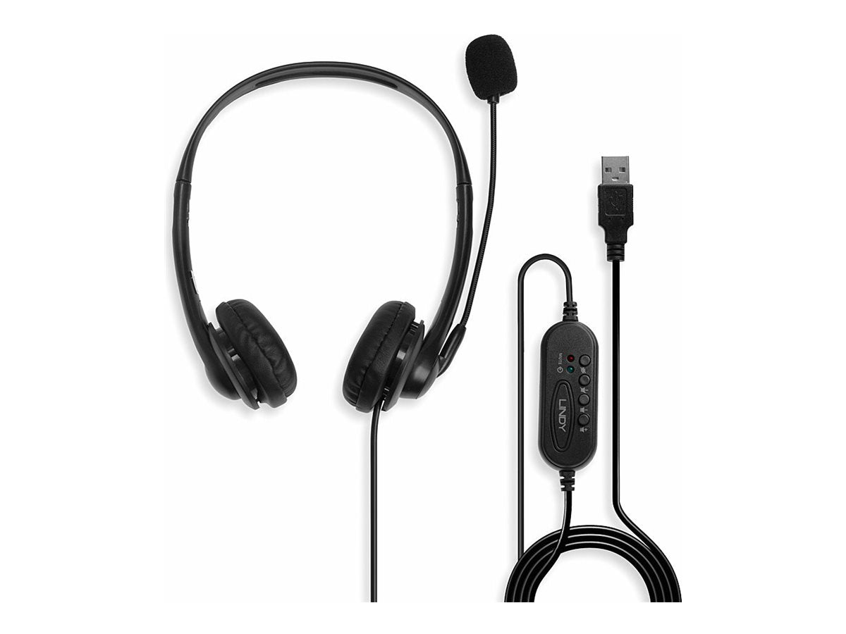 LINDY USB Stereo Headset mit Mikrofon - Detailansicht