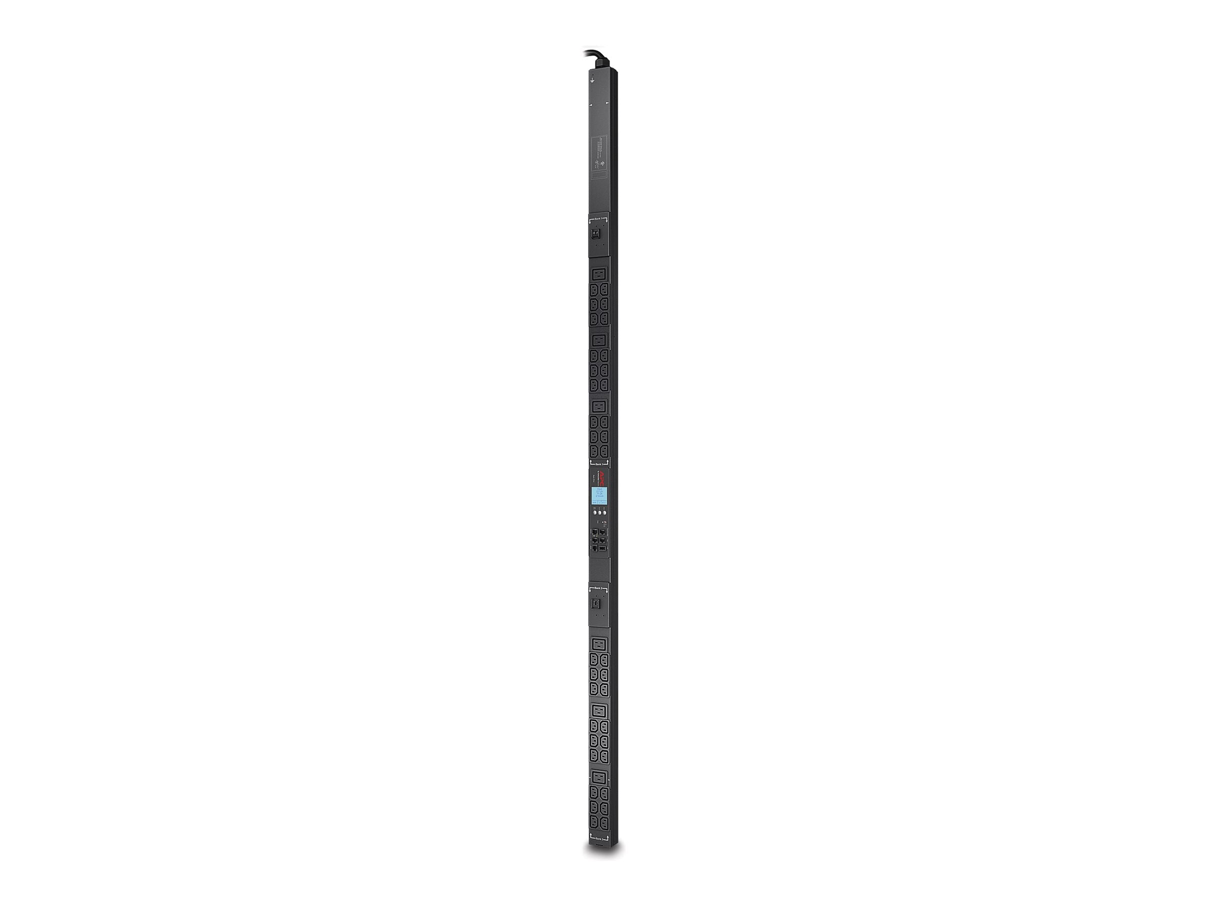 APC RACK PDU 2G Metered Zero U 30A 200/208V 36 C13 und 6 C19 Vorderansicht