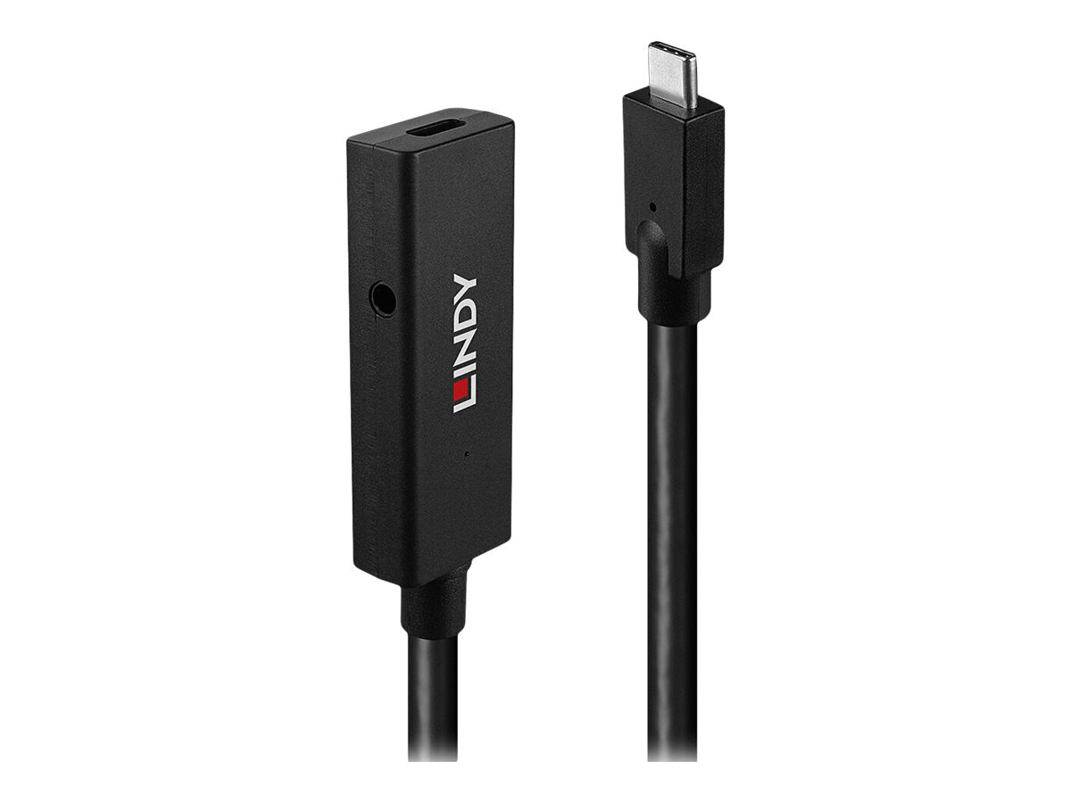 LINDY 5m USB 3.2 Gen 2 C/C Aktivverlängerung Vorderansicht
