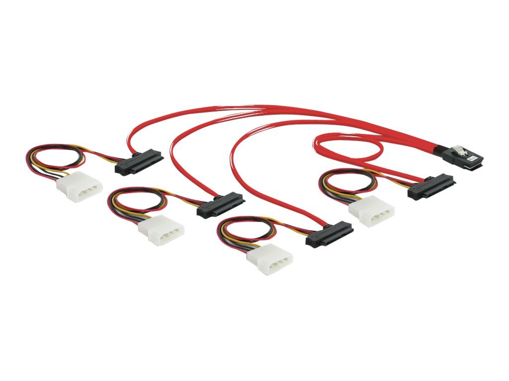 DELOCK Kabel mini SAS 36pin zu 4x SAS 29pin SFF 8087 Vorderansicht