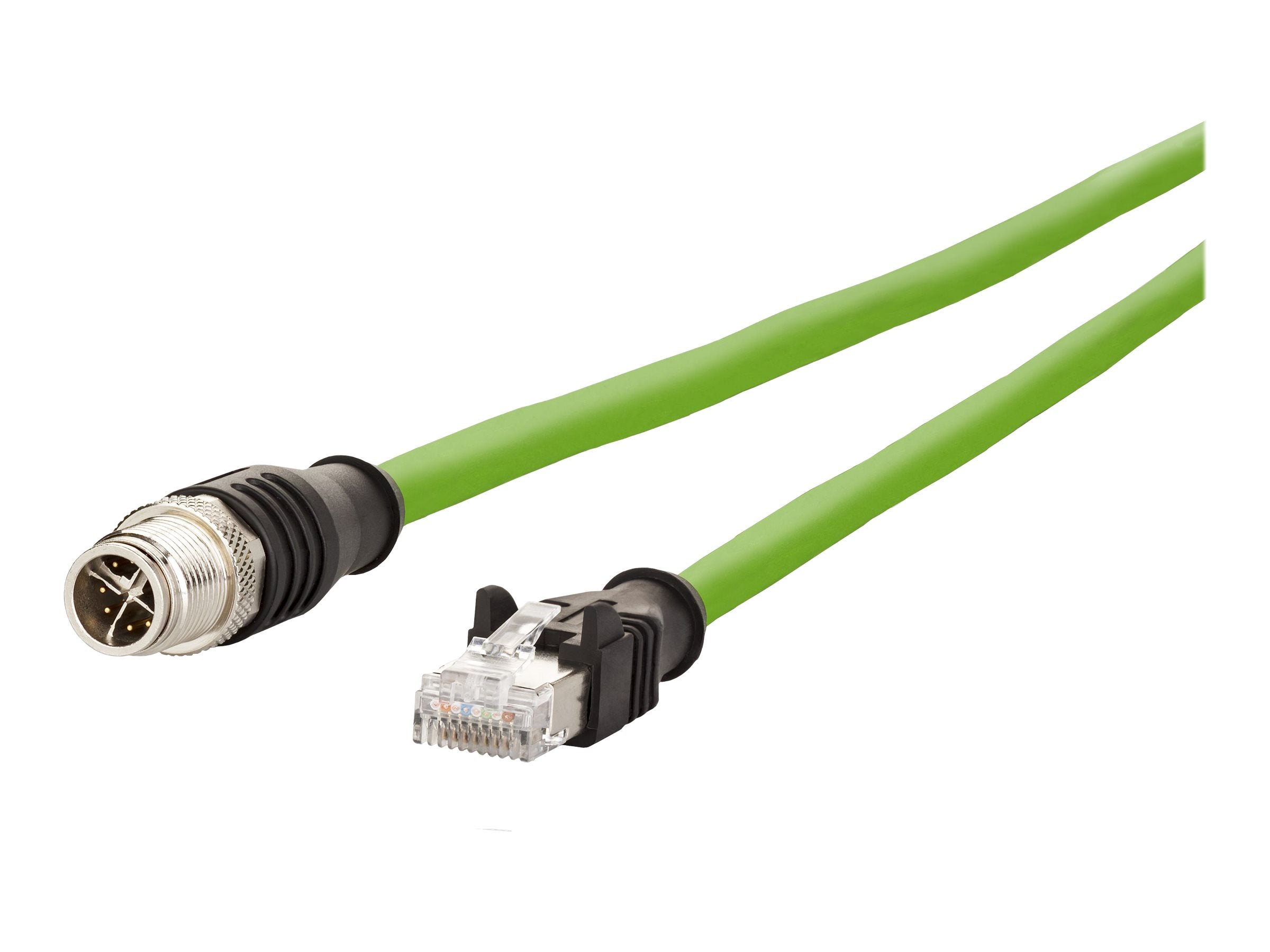 METZ CONNECT Verbindungsleitung M12 ST-RJ45 ST 8-pol X-kodiert gerade-gerade 2m Vorderansicht