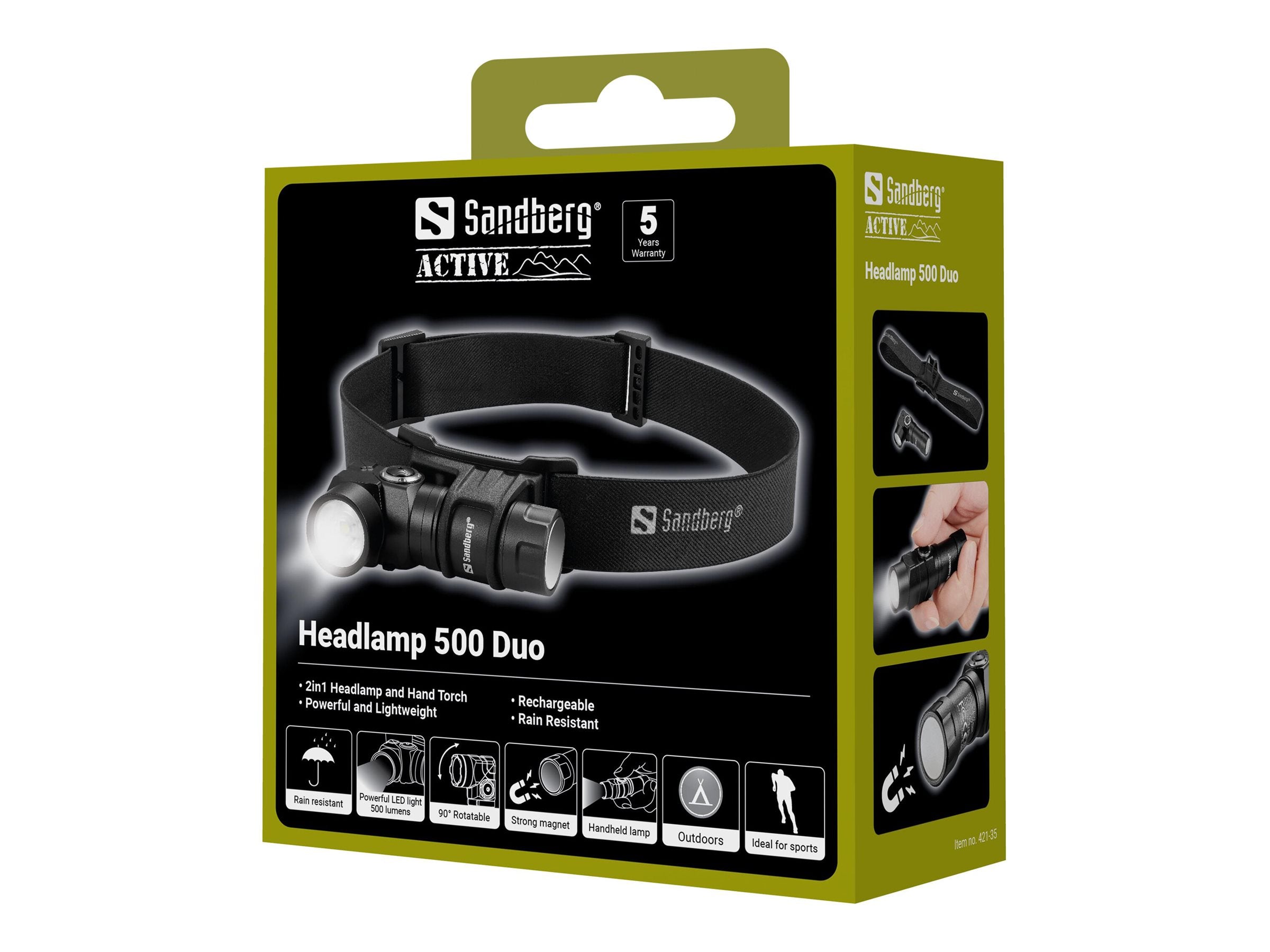 SANDBERG Headlamp 500 Duo Vorderansicht