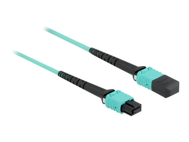 DELOCK LWL Kabel MPO Buchse zu MPO Buchse 12 Fasern Polarität A Multimode OM4 50/125 2m - Verpackung