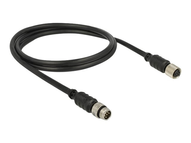 NAVILOCK Verlängerungskabel M8 Stecker > M8 Buchse wasserdicht 1m - Vorderansicht