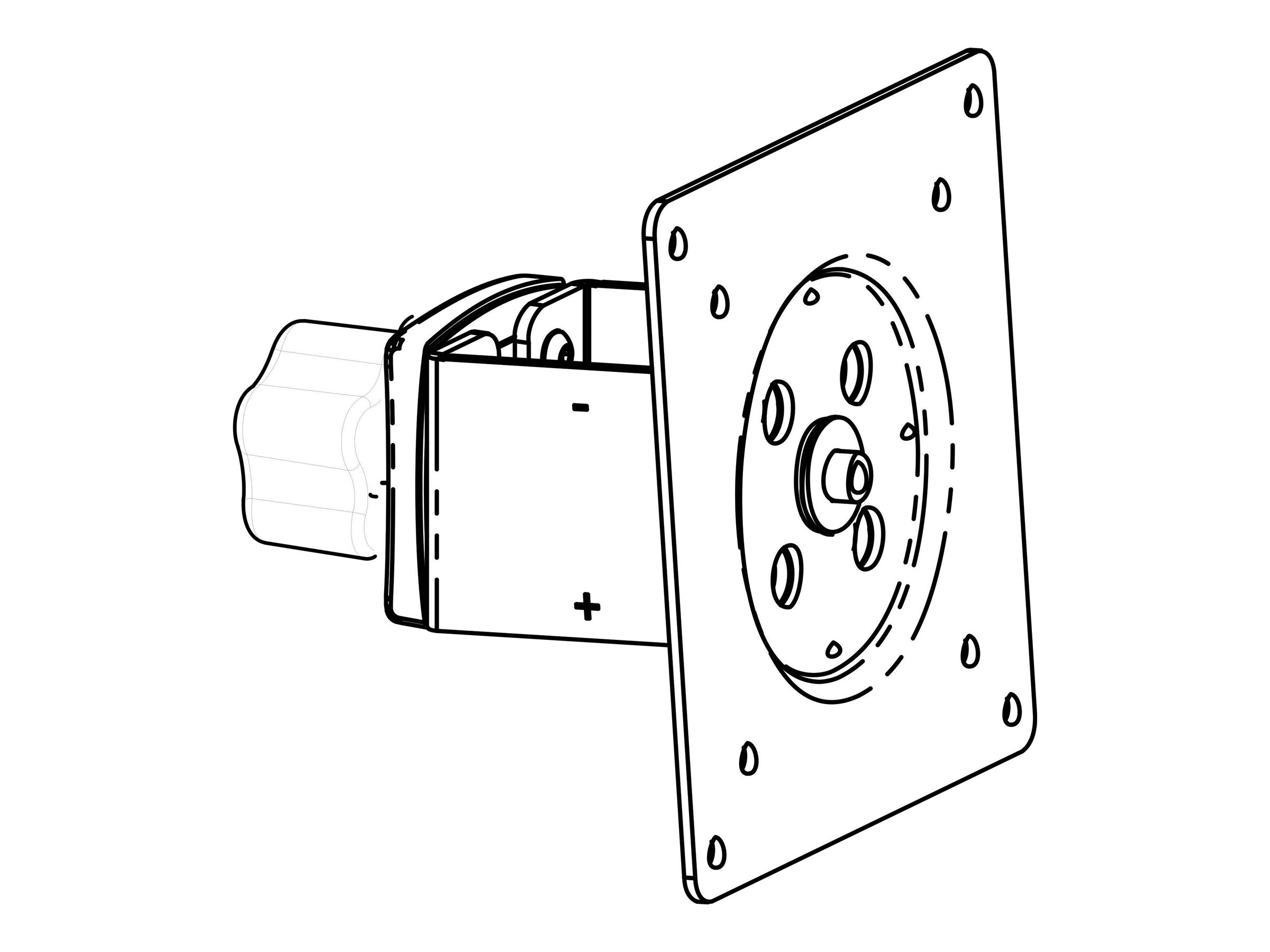 ERGOTRON DS100-Display-Schiebehalterung Vorderansicht