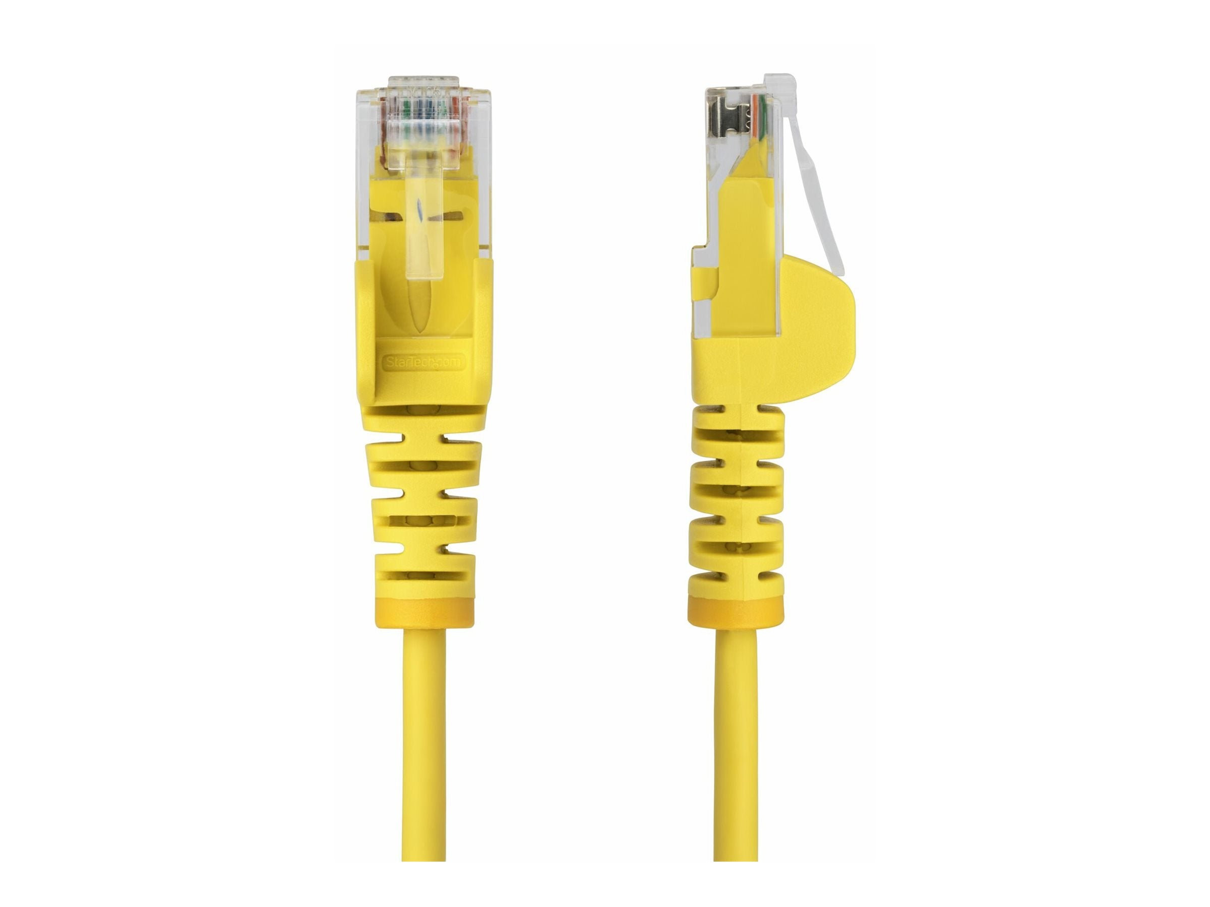 STARTECH.COM 25cm Gelbes Slim CAT6-Netzwerkkabel 100W PoE Snagless RJ45 LSZH 28AWG Reines Kupfer Patchkabel-Ethernet Kabel