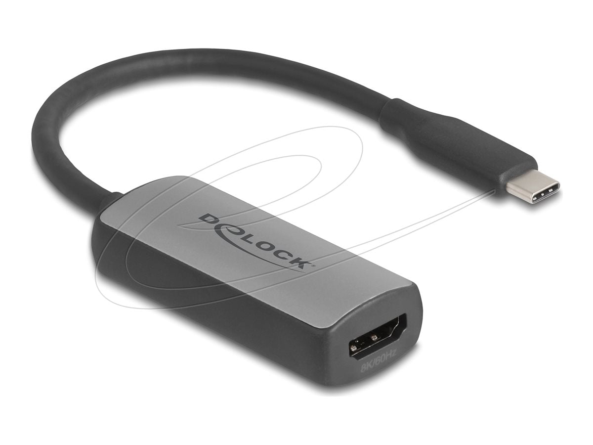 DELOCK USB Type-C Adapter zu HDMI DP Alt Mode 8K 60 Hz mit HDR und HDCP - Vorderansicht