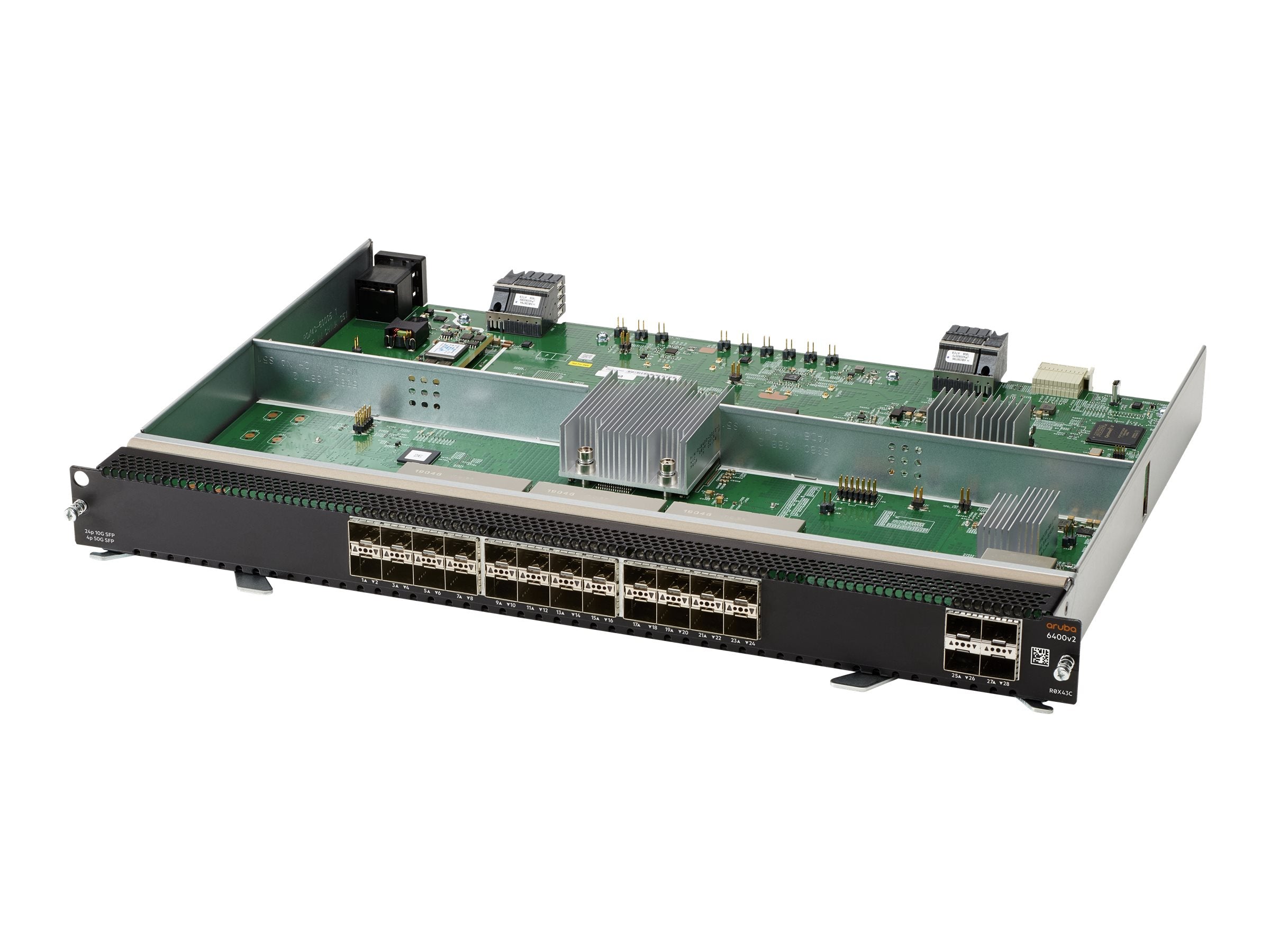 ARUBA HPE Aruba 6400 v2 Module 24 Port SFP+ und 4 Port SFP56 - Vorderansicht