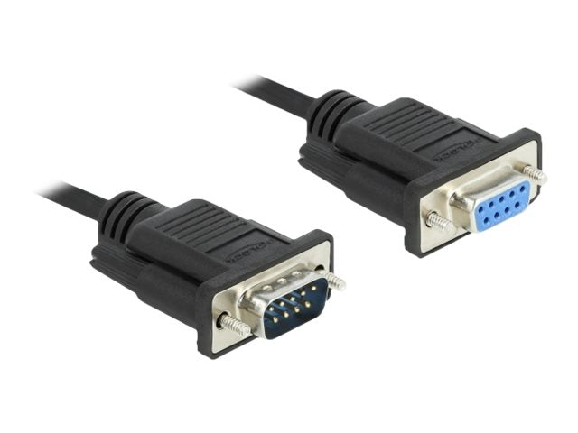 DELOCK Seriell Kabel RS-232 Sub-D9 Stecker zu Buchse 4m - Vorderansicht
