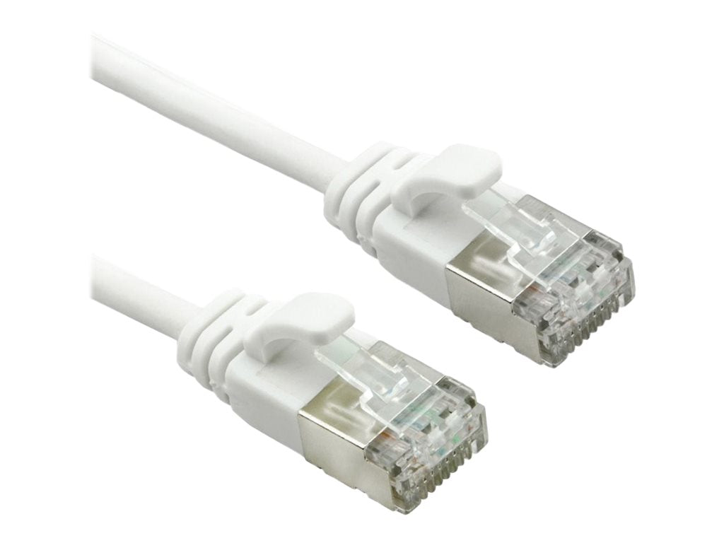 ROLINE U/FTP DataCenter Patchkabel Kat 6A Class EA LSOH slim weiss 0,3m Detailansicht