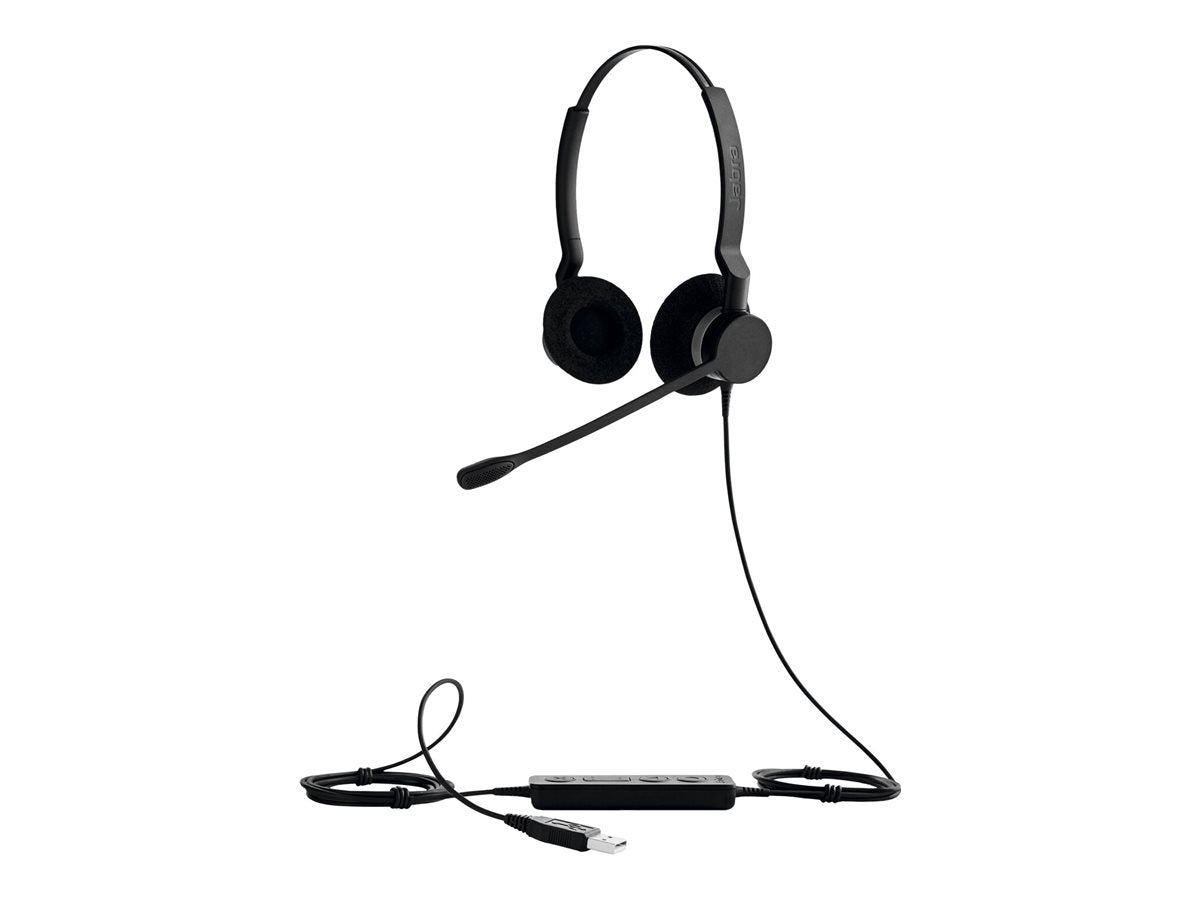 JABRA BIZ 2300 USB Duo Type 82 E-STD Microphone boom FreeSpin headband USB connector with mute-button and volume control