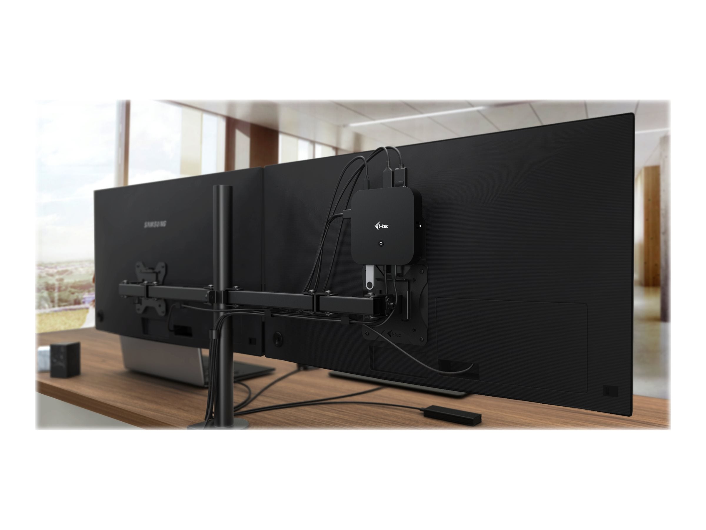 I-TEC USB-C Dual Display MST Dockingstation Rückansicht