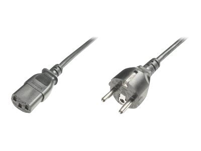 ASSMANN Netzkabel Schuko gerader Stecker - C13 Buchse schwarz 1,8m Vorderansicht