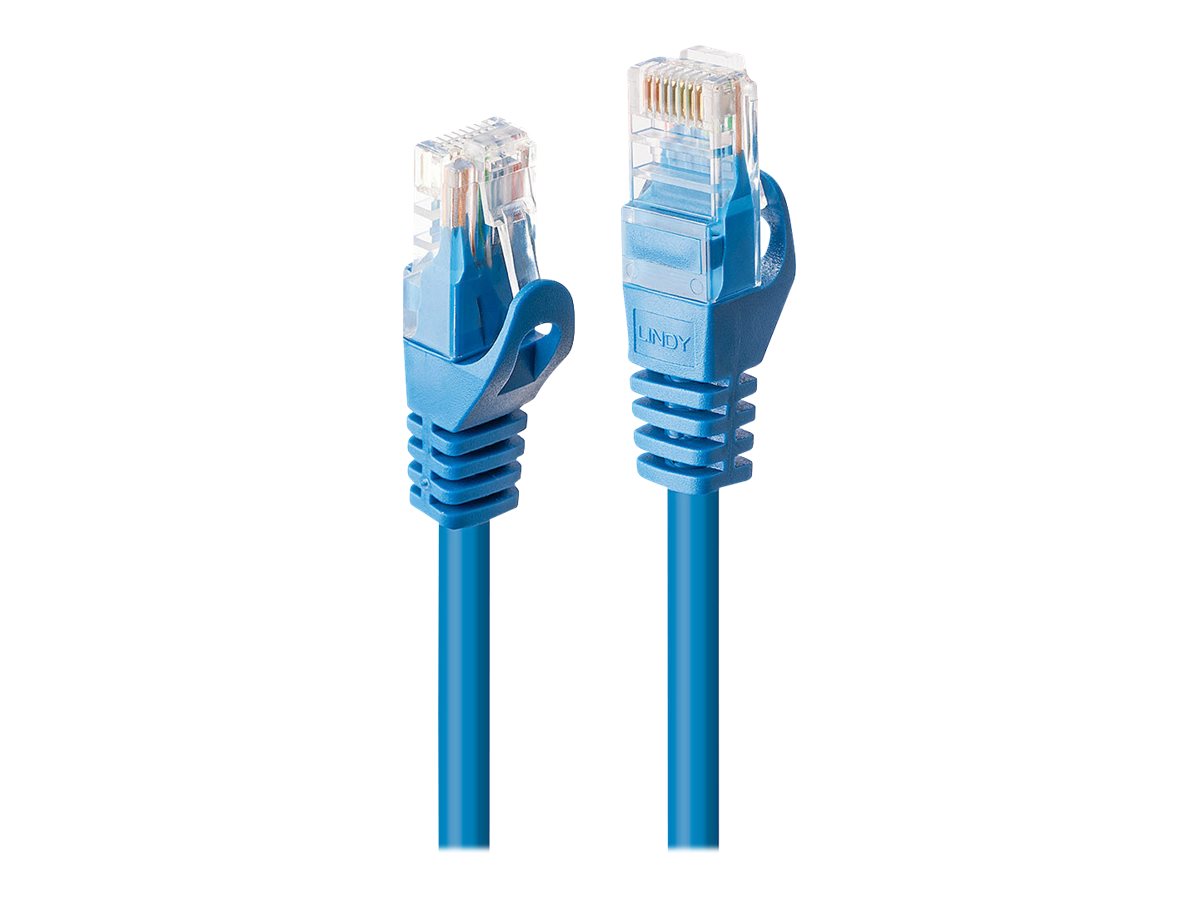 LINDY Basic Cat.6 U/UTP Kabel, blau, 5m - Vorderansicht