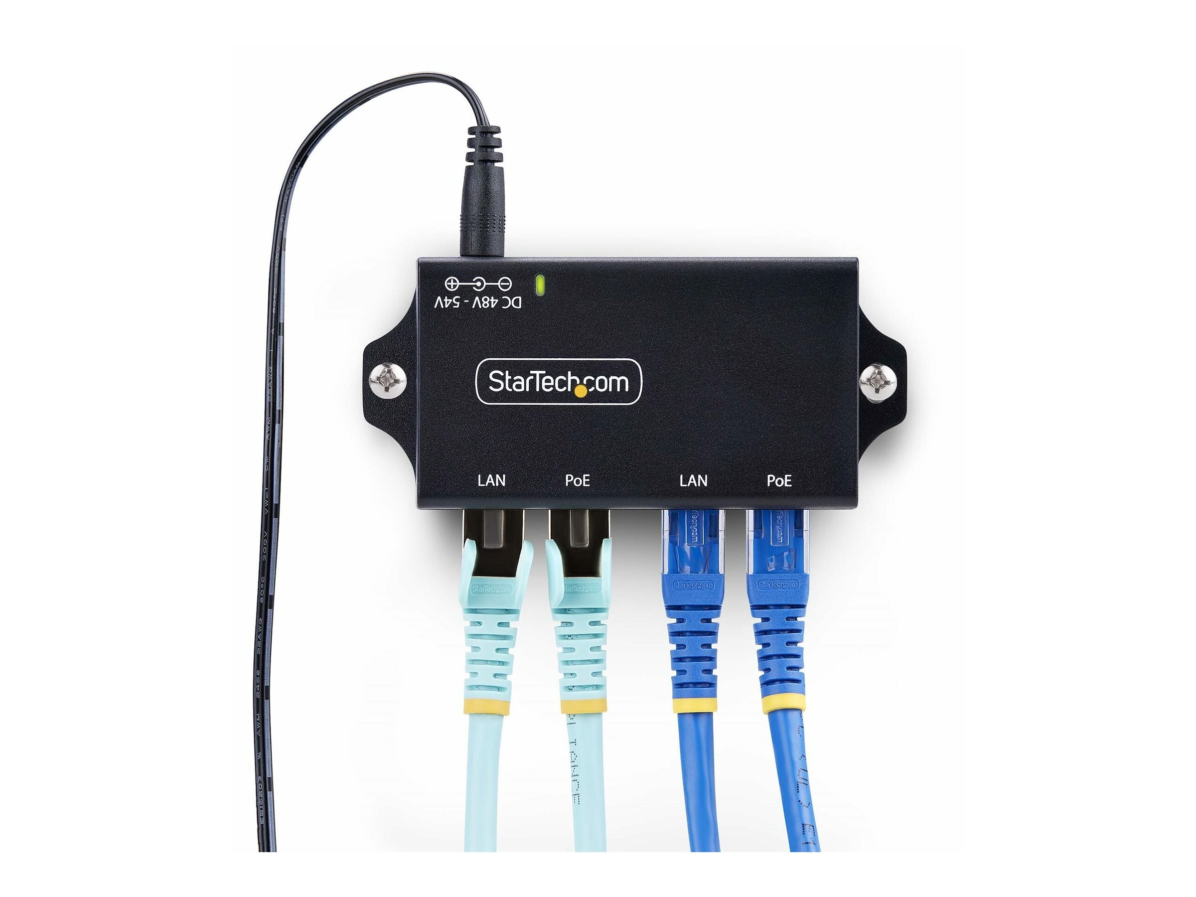 STARTECH.COM 2-Port PoE+ Injektor/Stromversorgung Gigabit PoE Adapter/PoE+ 802.3af/at PoE+ 30W Wandmontage PoE-Injektor