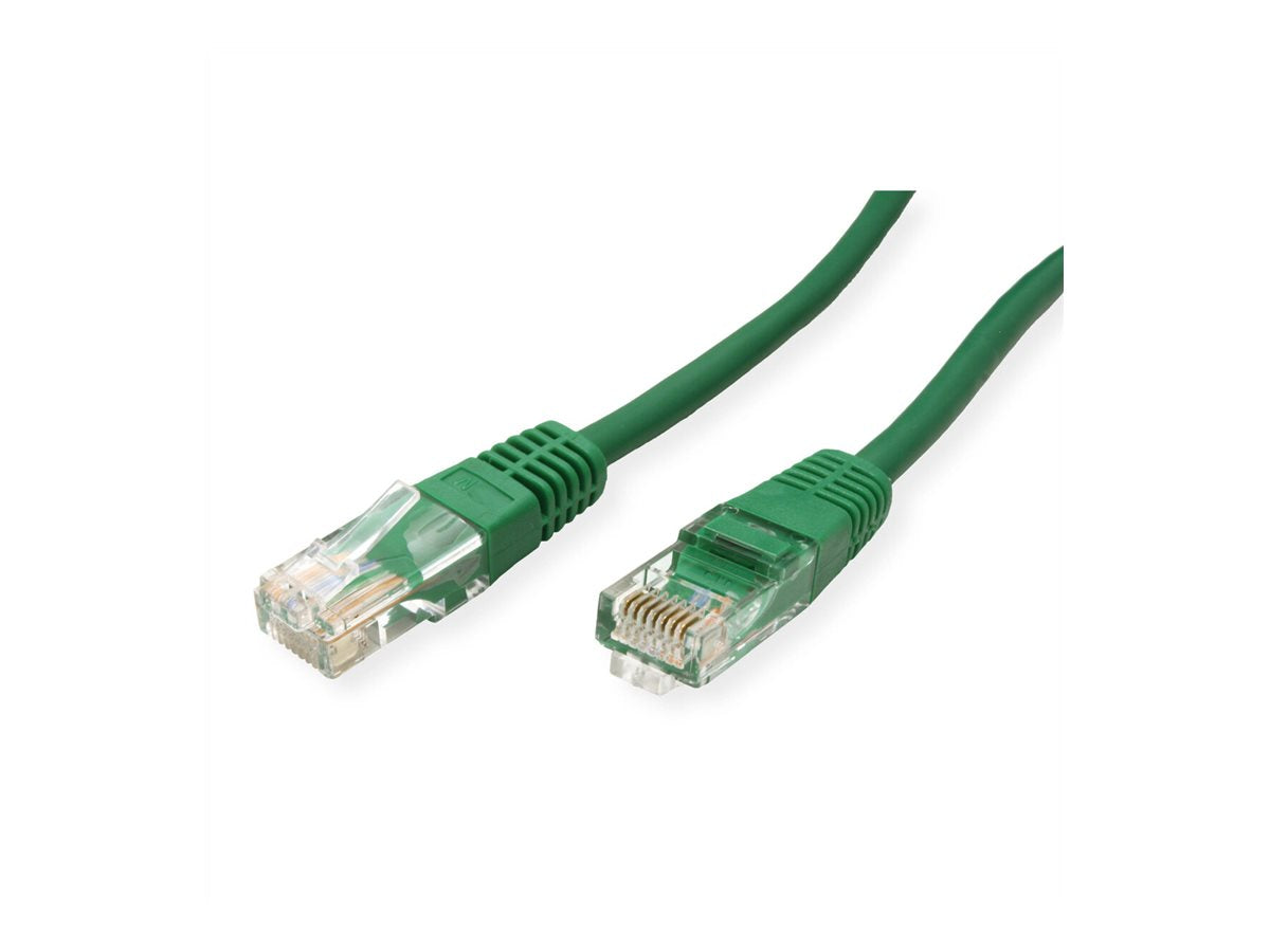 ROLINE Patchkabel Kat.5e Class D UTP grün 5m - Detailansicht der RJ-45 Stecker