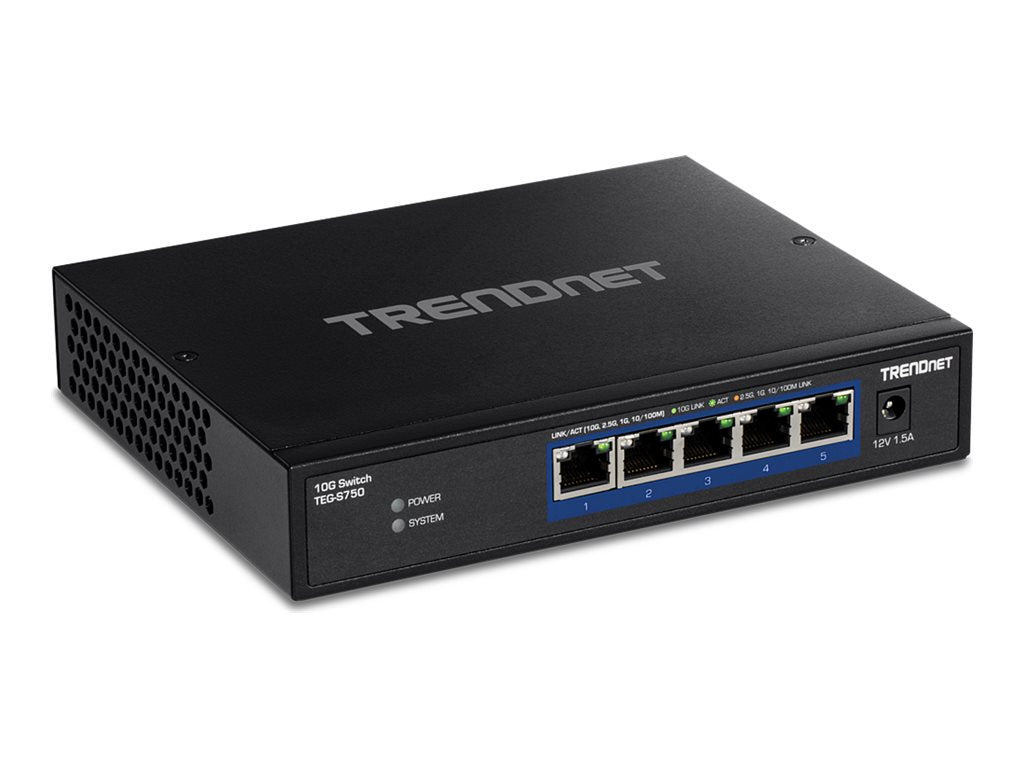 TRENDNET TEG-S750 5-Port 10G Switch Vorderansicht