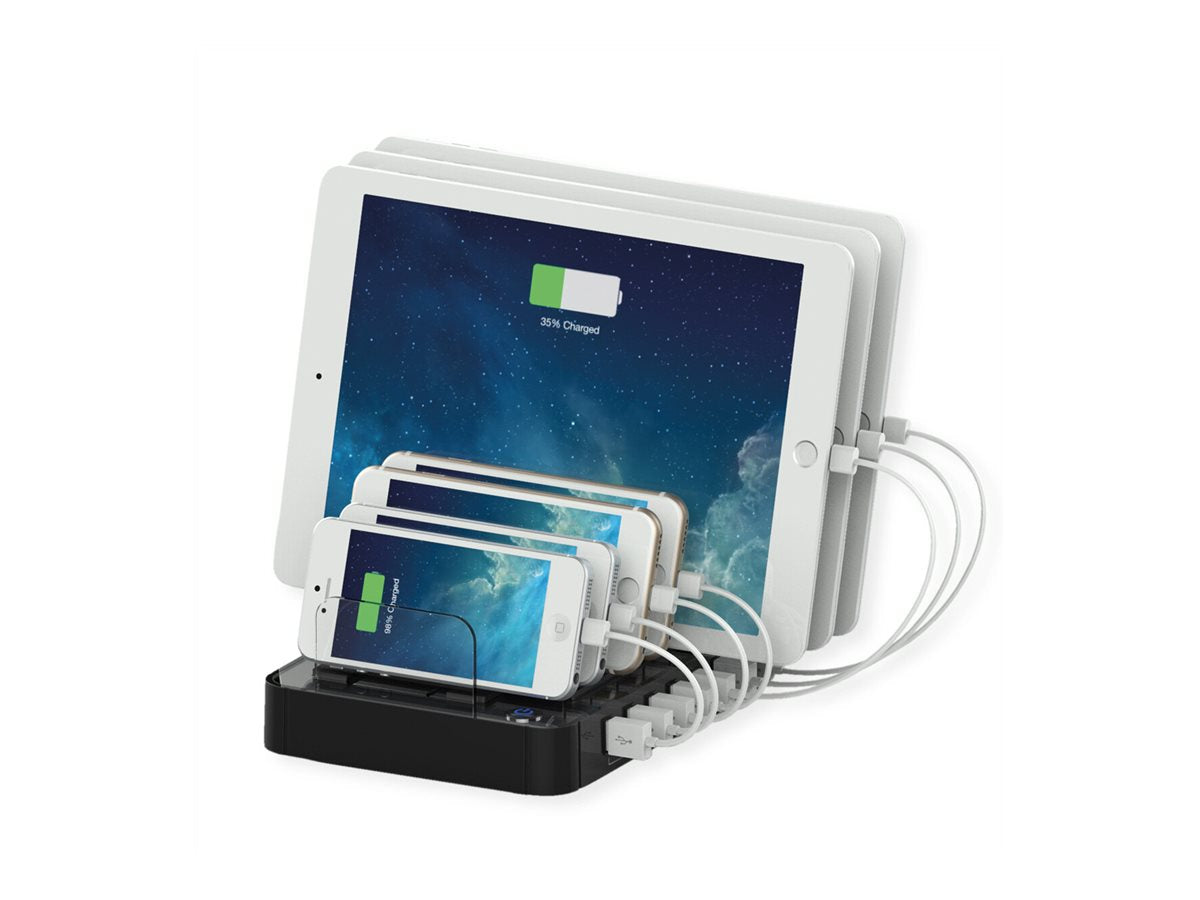 ROLINE USB Ladestation 7 Ports Anschlusskabel
