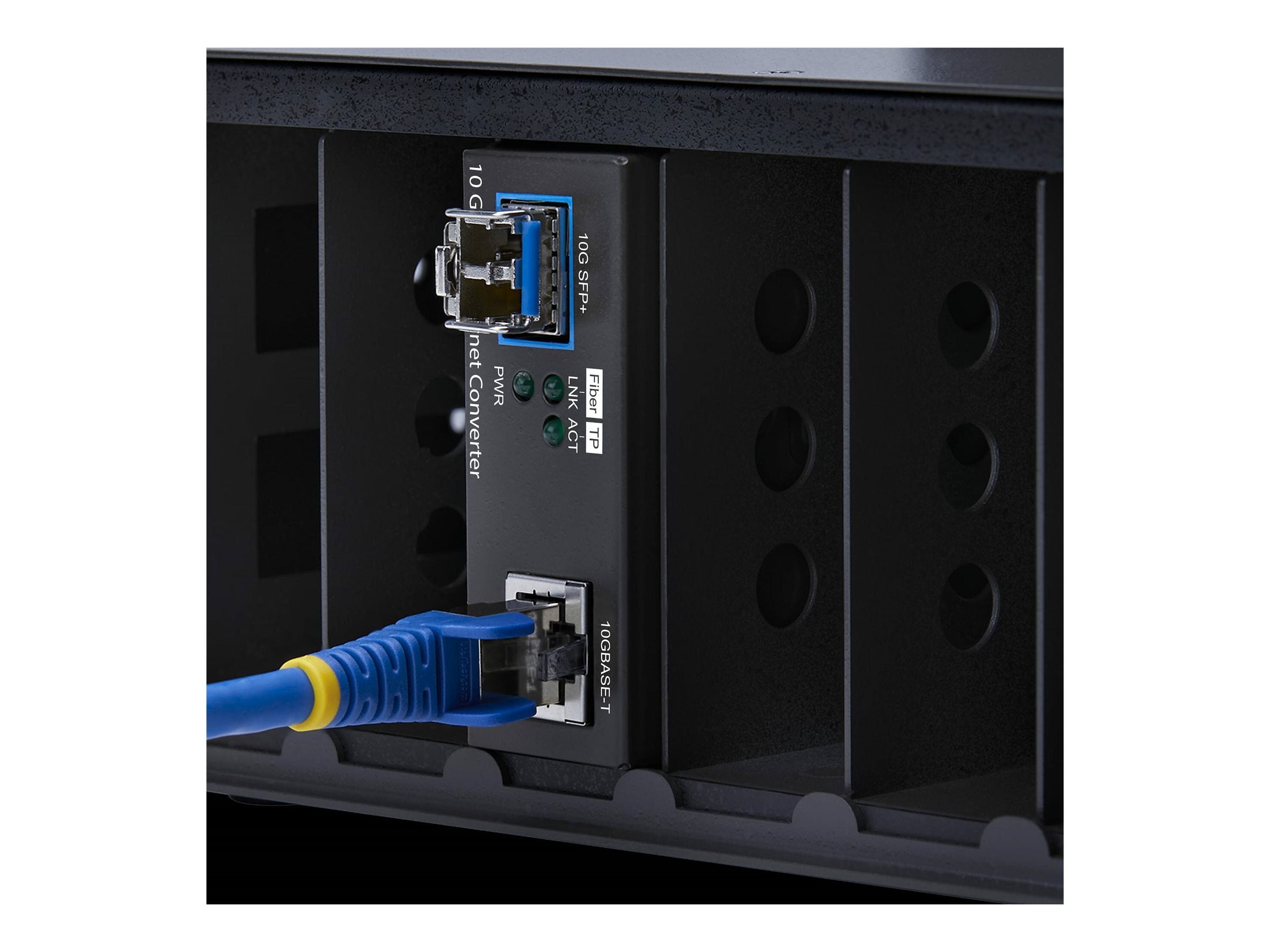 STARTECH.COM 10GbE SFP+ Glasfaser Medienkonverter 10 Gigabit Ethernet RJ45 auf 10GBASE-X SFP+ Single und Multimode 16K Jumbo Frames