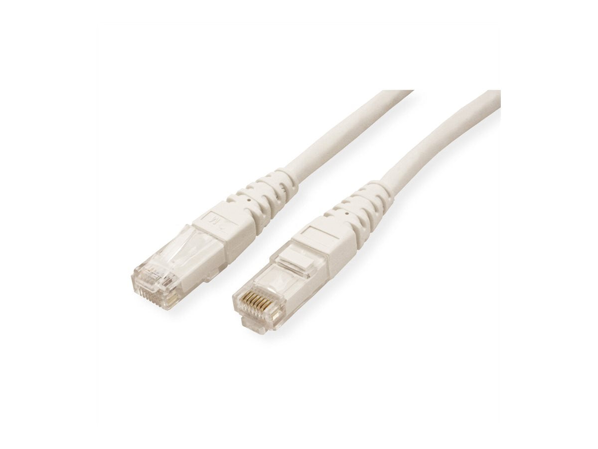 ROLINE Patchkabel Kat.6 Class E UTP weiss 1m - Detailansicht der RJ-45 Stecker
