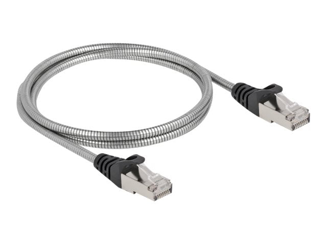 DELOCK RJ45 Kabel Cat.6A U/FTP mit Metallmantel 1m - Vorderansicht