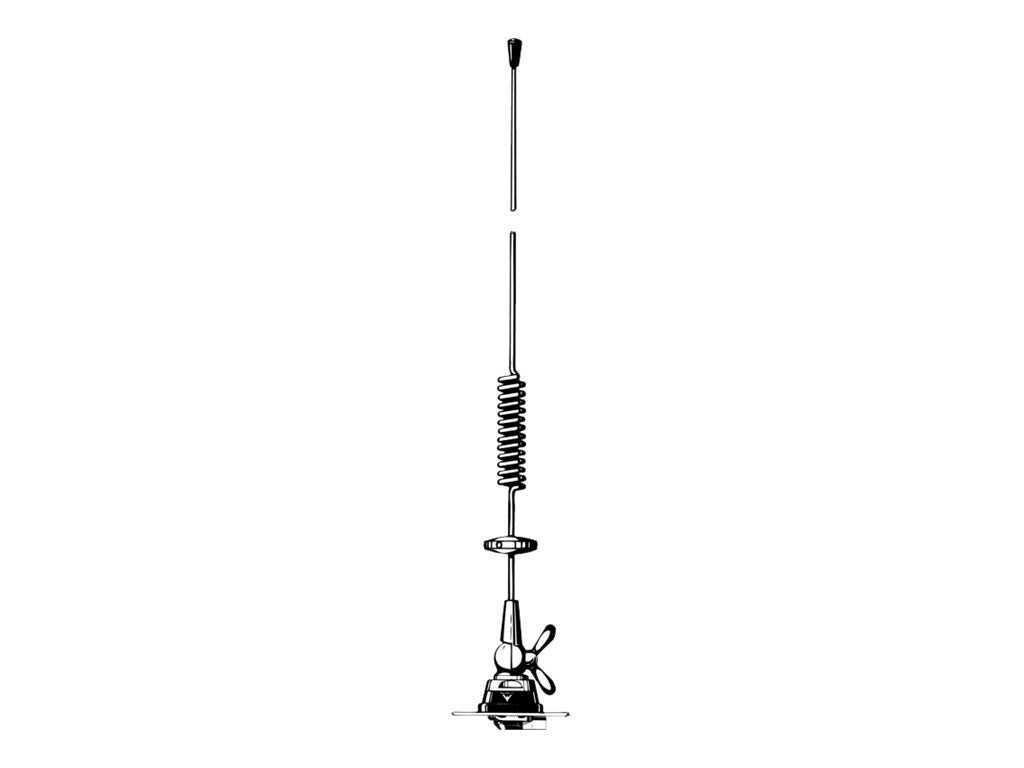 PROCOM MU 4-BZ/h Mobile Kolineare 4 dB Antenne Vorderansicht