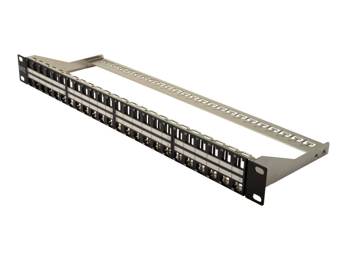 DIGITUS Modulares Patch Panel geschirmt 48-Port Vorderansicht