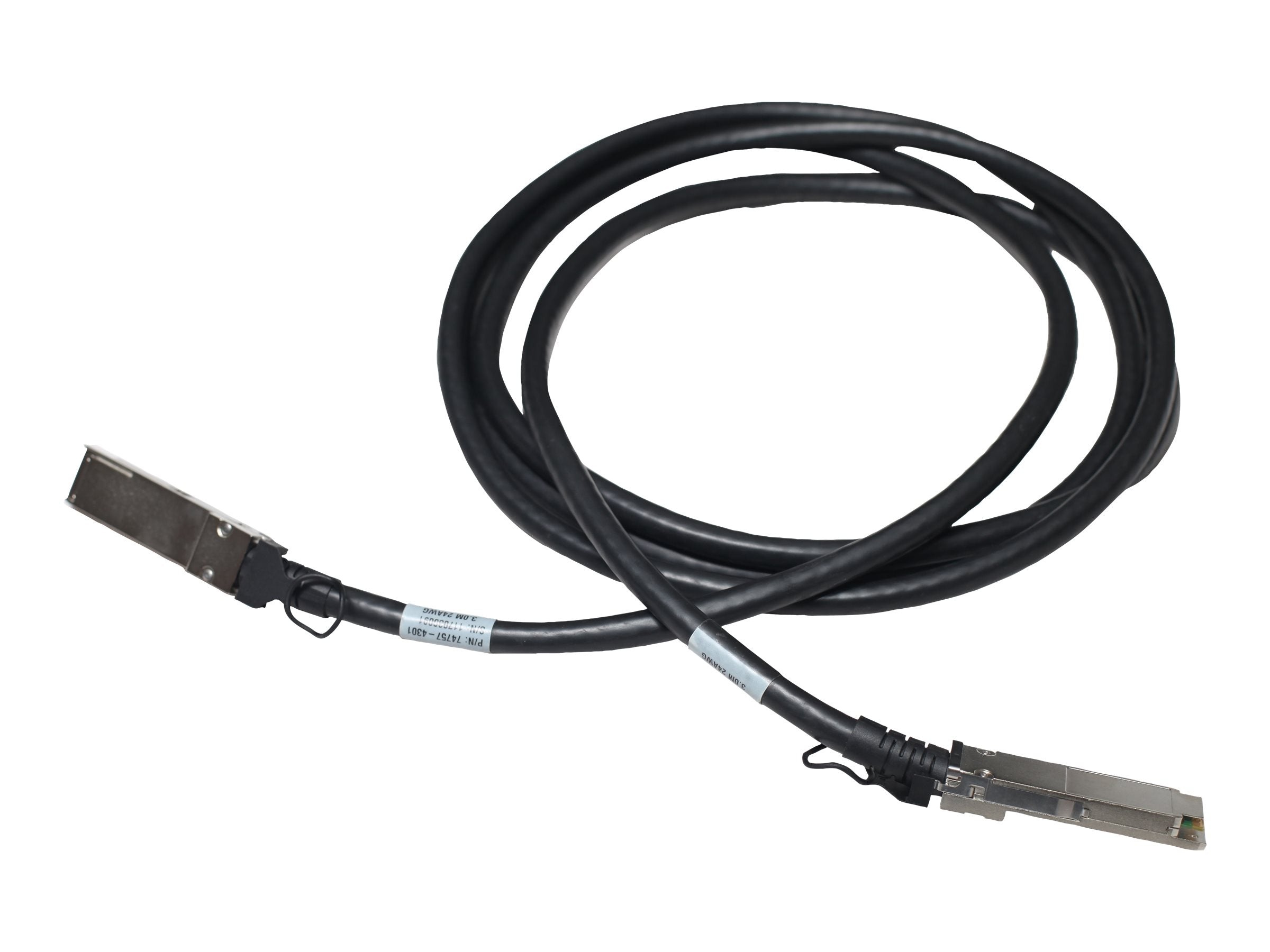ARUBA HPE Aruba DA Copper Cable 40Gbit/s QSFP+ to QSFP+ 3m - Vorderansicht