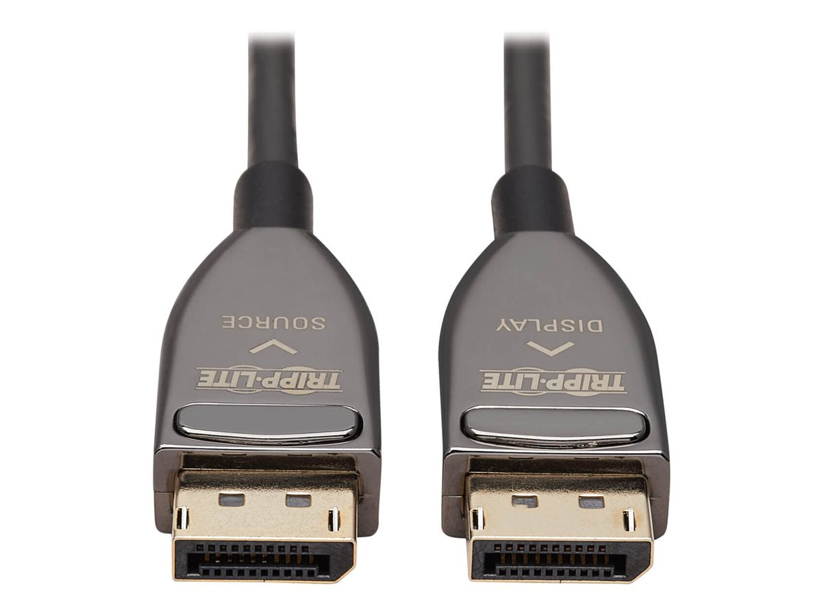 EATON TRIPPLITE DisplayPort Active Optical Cable AOC 8K 60 Hz M/M CL3 Rated Latching Connectors Black 30m 98ft.