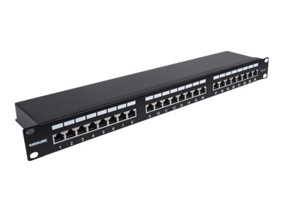 INTELLINET 24-Port Cat6a Patchpanel geschirmt Installation
