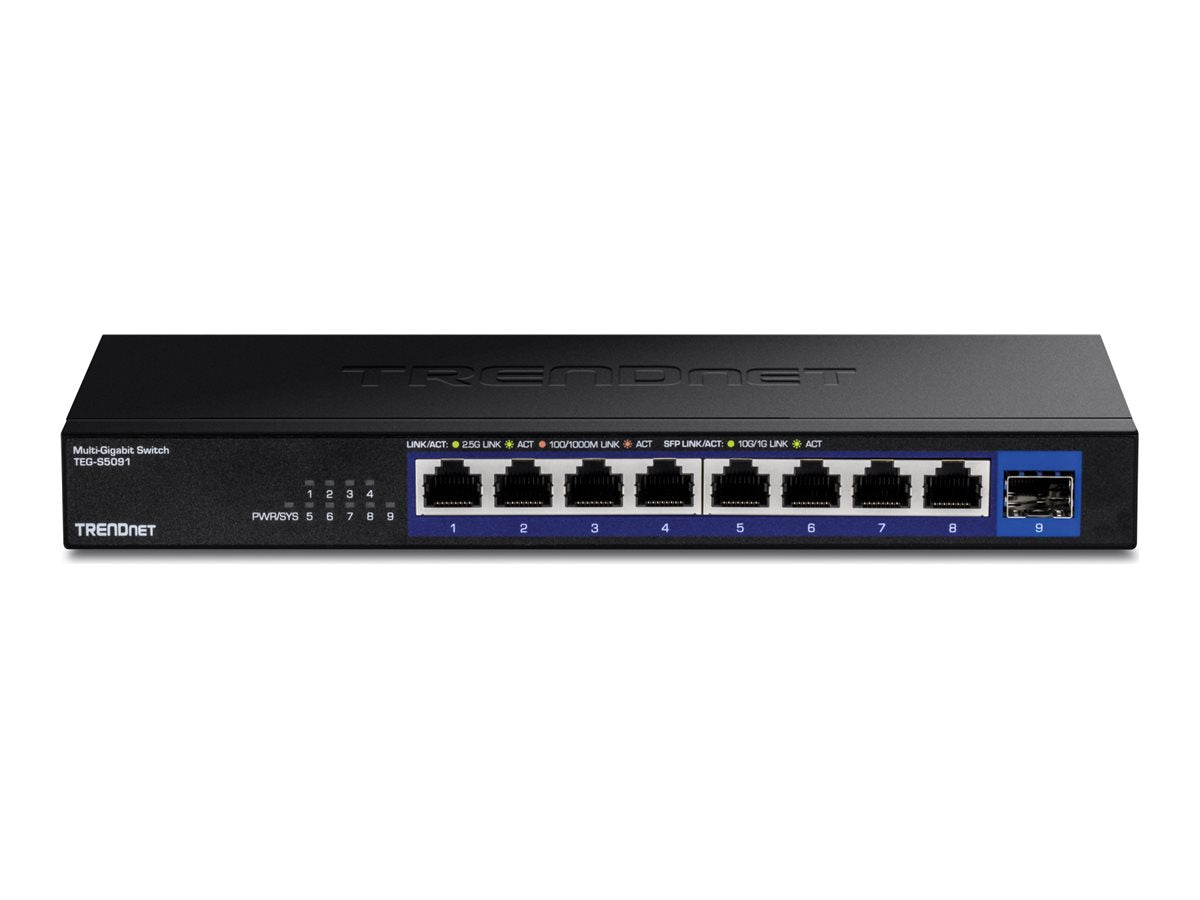 TRENDNET TEG-S5091 9-Port Switch Vorderansicht