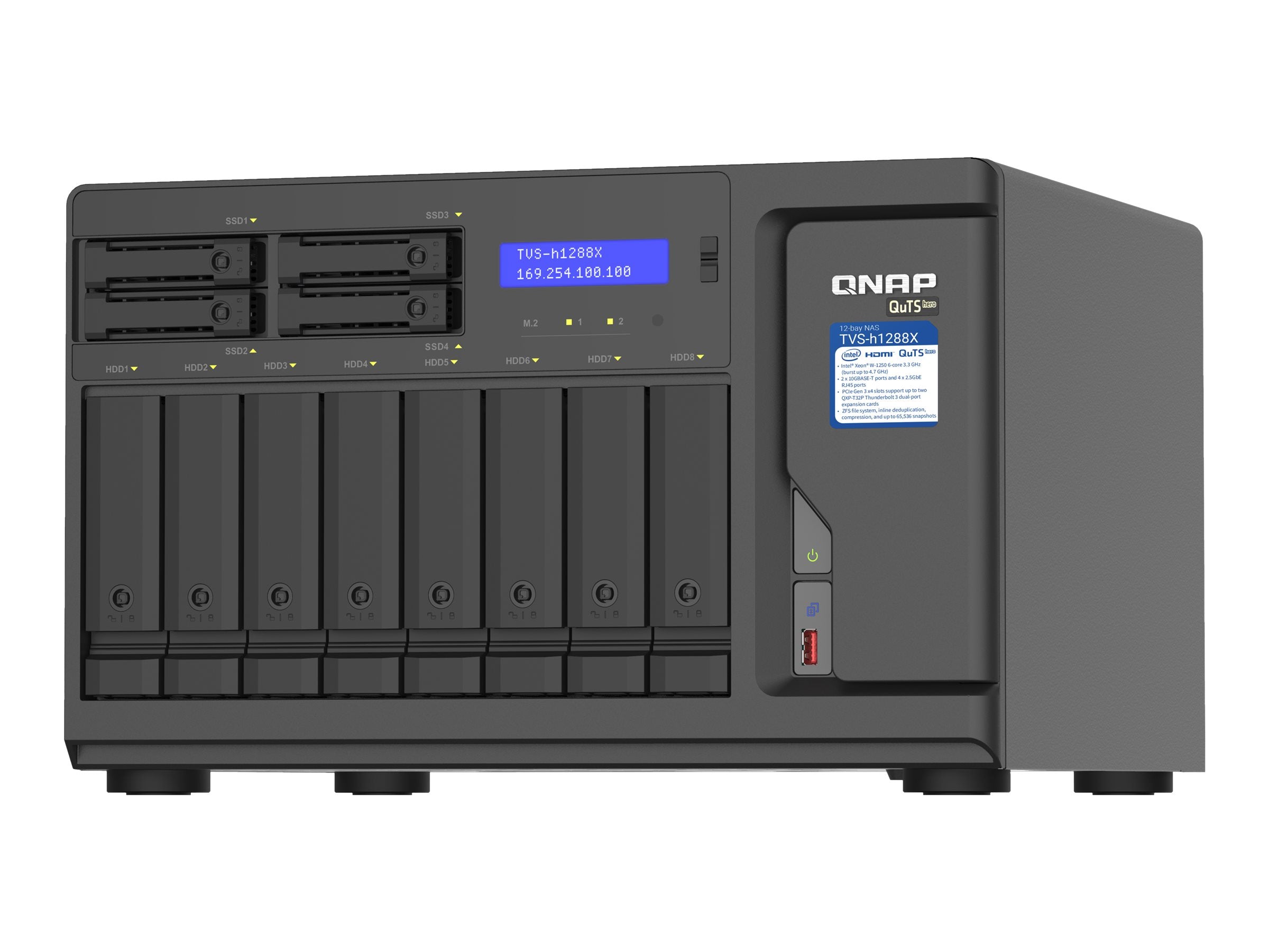 QNAP TVS-h1288X Rückansicht