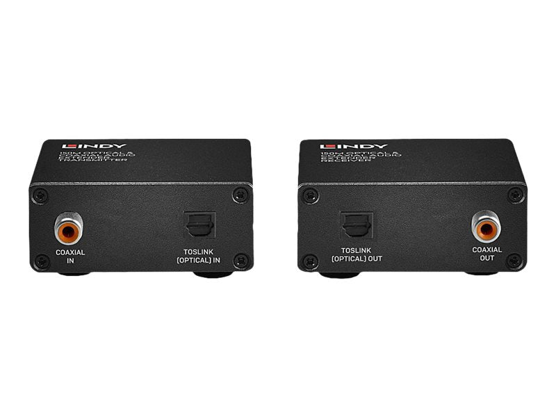 LINDY 150m Cat.6 Toslink optisch & Koaxial Digital Audio Extender - Anschlussansicht