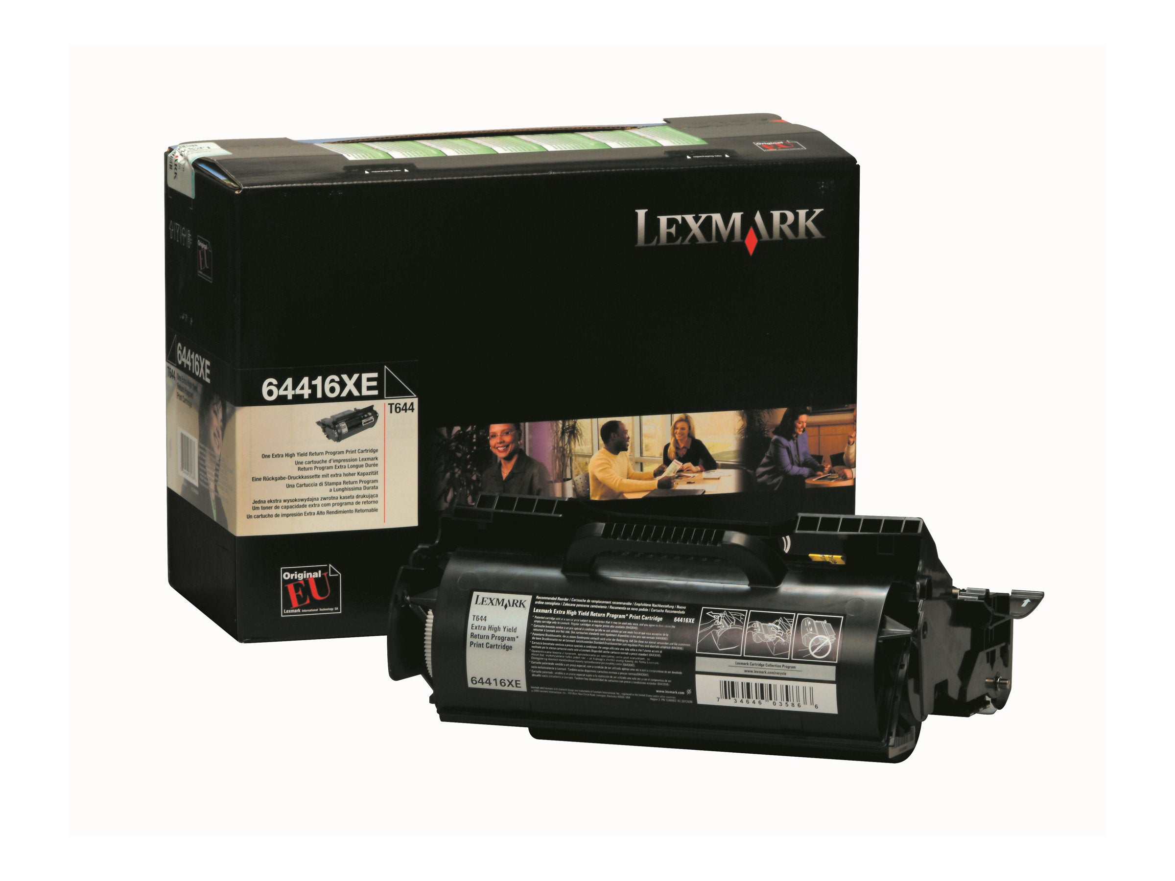 LEXMARK T644 Toner schwarz Vorderansicht