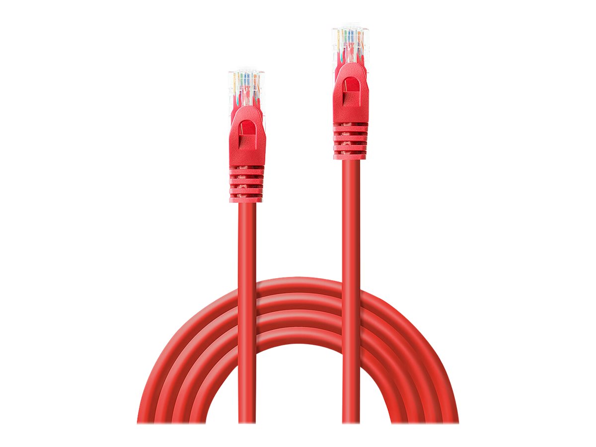 LINDY Basic Cat.6 U/UTP Kabel, rot, 3m - Vorderansicht