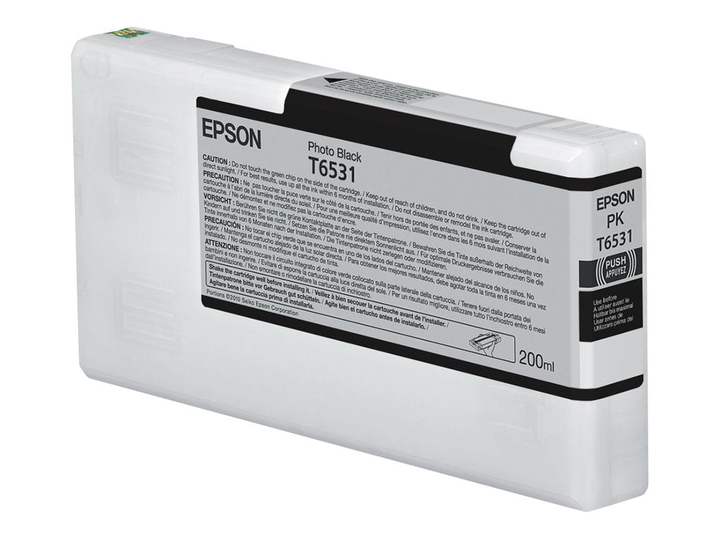 EPSON 5LB T6531 Tintenpatrone Photo Schwarz Vorderansicht