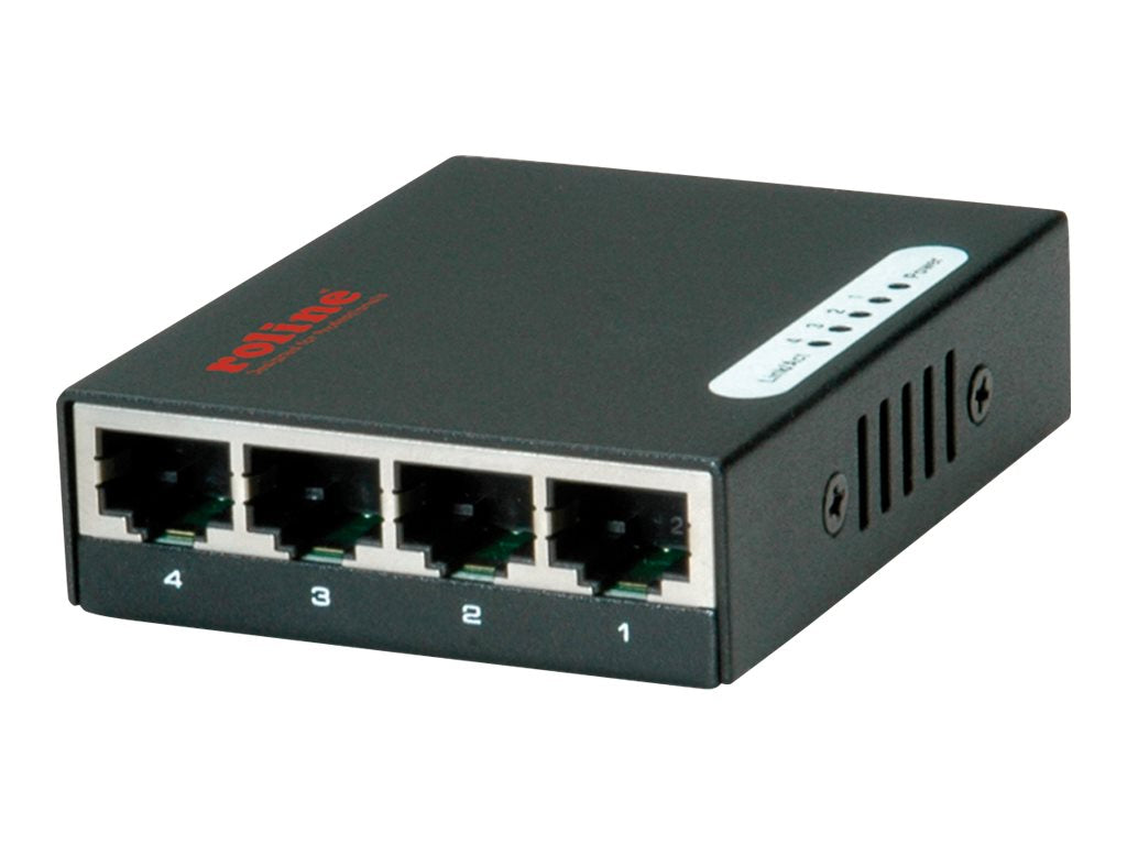 ROLINE Gigabit Ethernet Switch Pocket 4 Ports Vorderansicht
