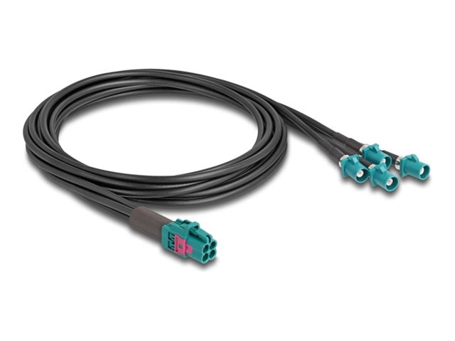 DELOCK Kabel Mini FAKRA Z Buchse quad zu 4 x FAKRA Z Stecker A-Typ - Vorderansicht