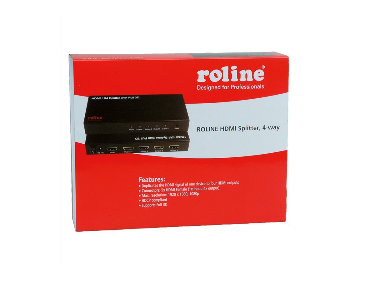 ROLING HDMI Video-Splitter 4fach Verpackung