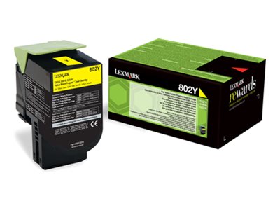 LEXMARK 802Y Toner gelb Vorderansicht