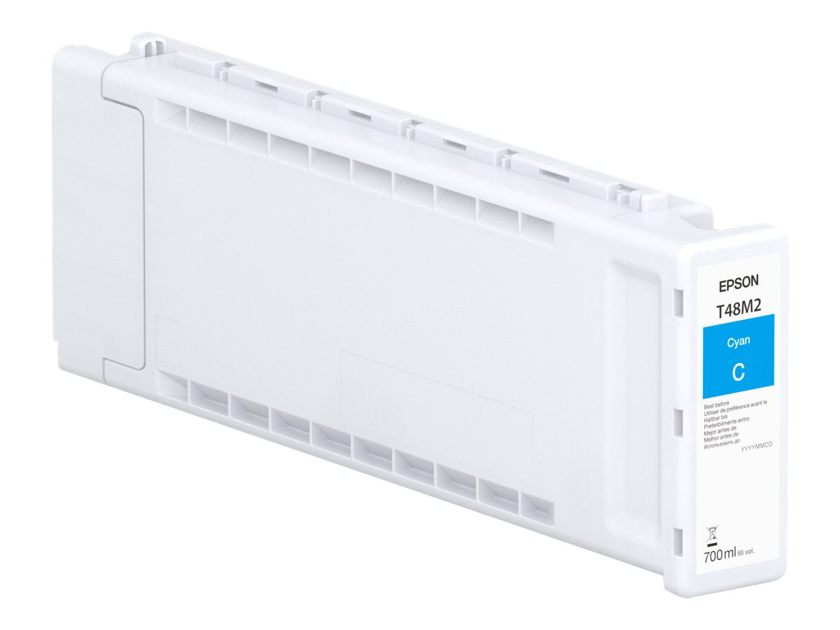 EPSON 4LB UltraChrome Pro 6 Cyan T48M2 700ml Tintenpatrone Vorderansicht
