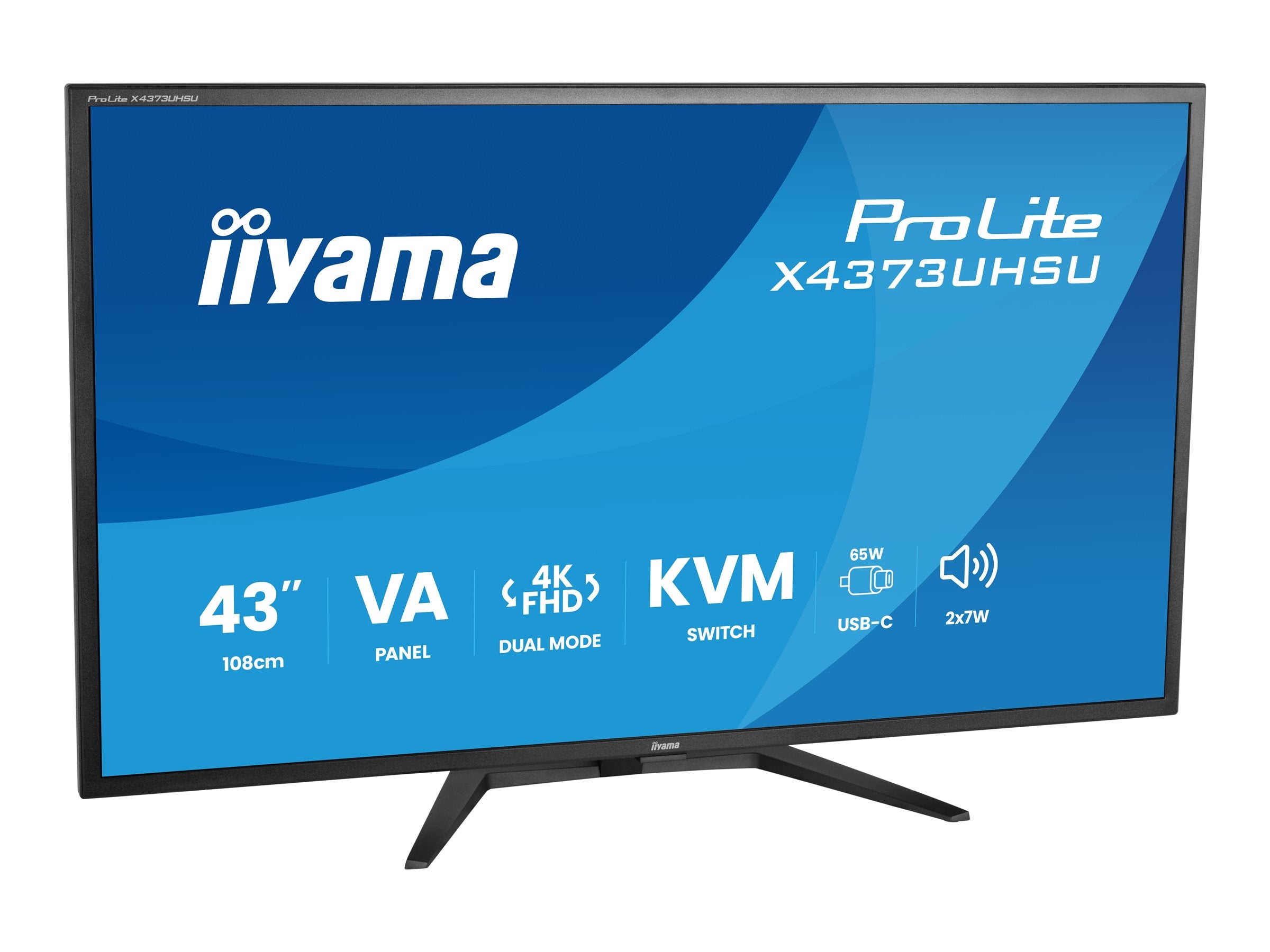 IIYAMA X4373UHSU-B2 Monitor Seitenansicht