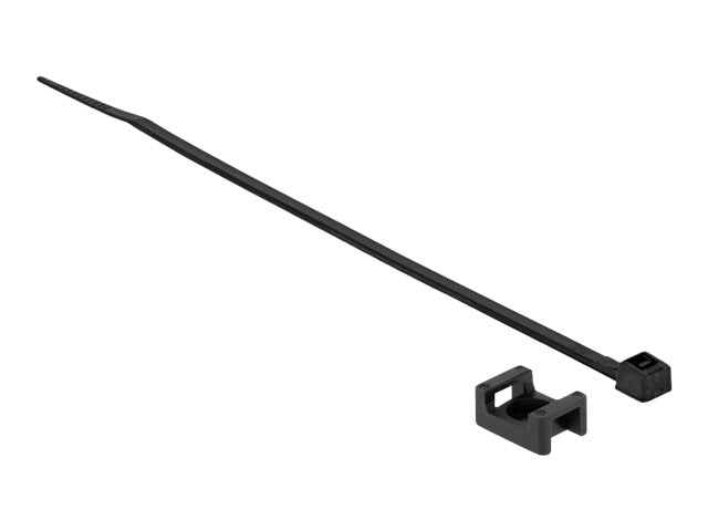 DELOCK Schraubhalter 15 x 10mm mit Kabelbinder L 200 x B 3