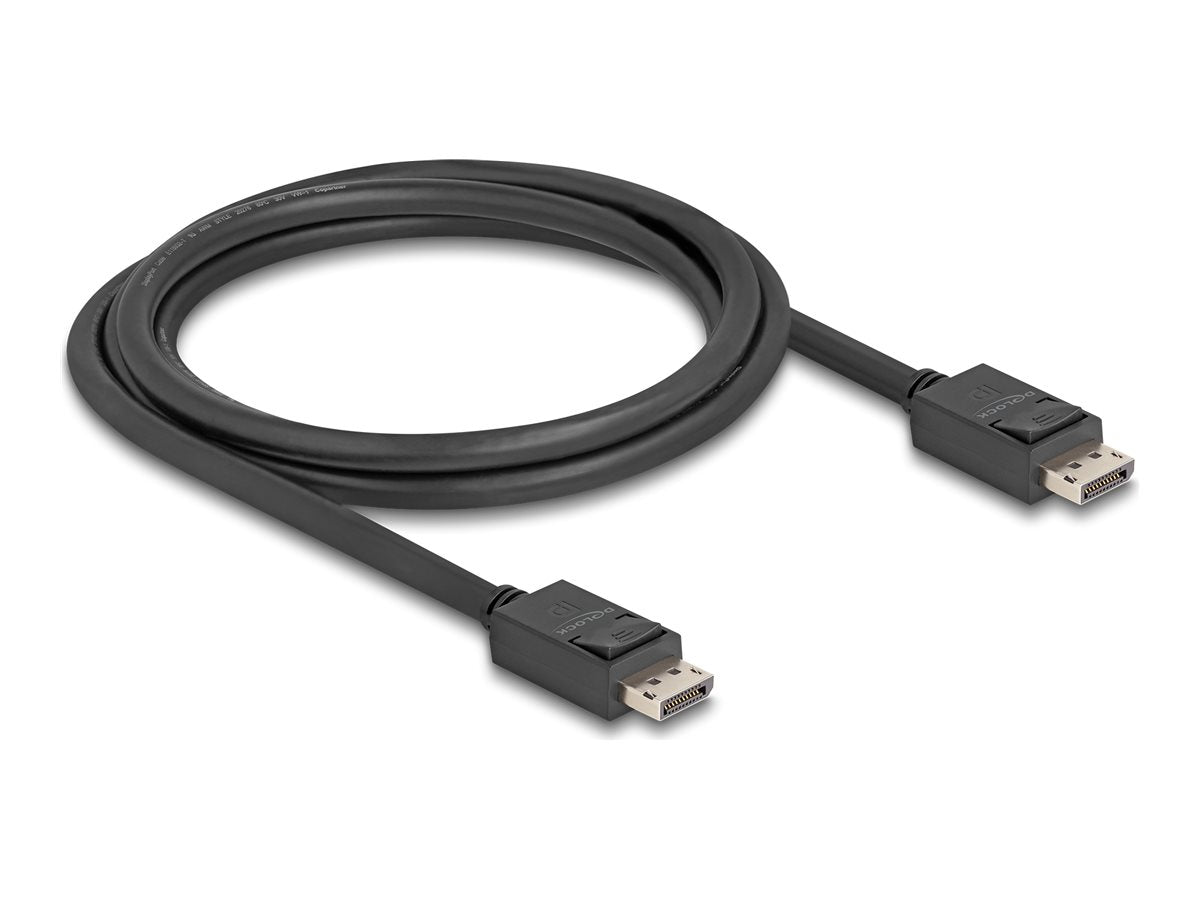 DELOCK DisplayPort Kabel 16K 60 Hz 80 Gbps 1,8m Vorderansicht