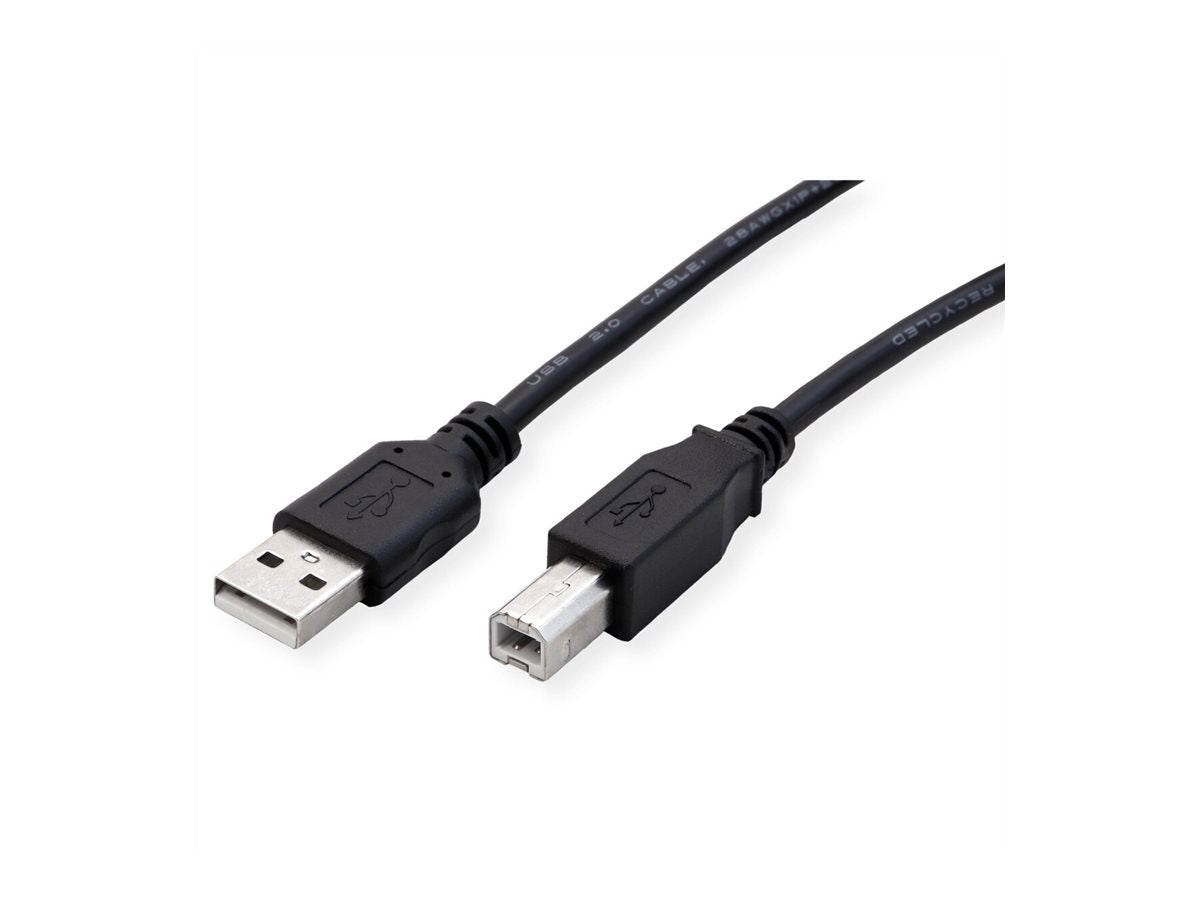 ROLINE RM USB 2.0 Kabel Typ A-B schwarz 1,8m Detailansicht