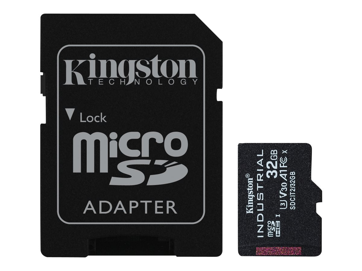 KINGSTON 32GB microSDHC Industrial C10 A1 pSLC Card Verpackung