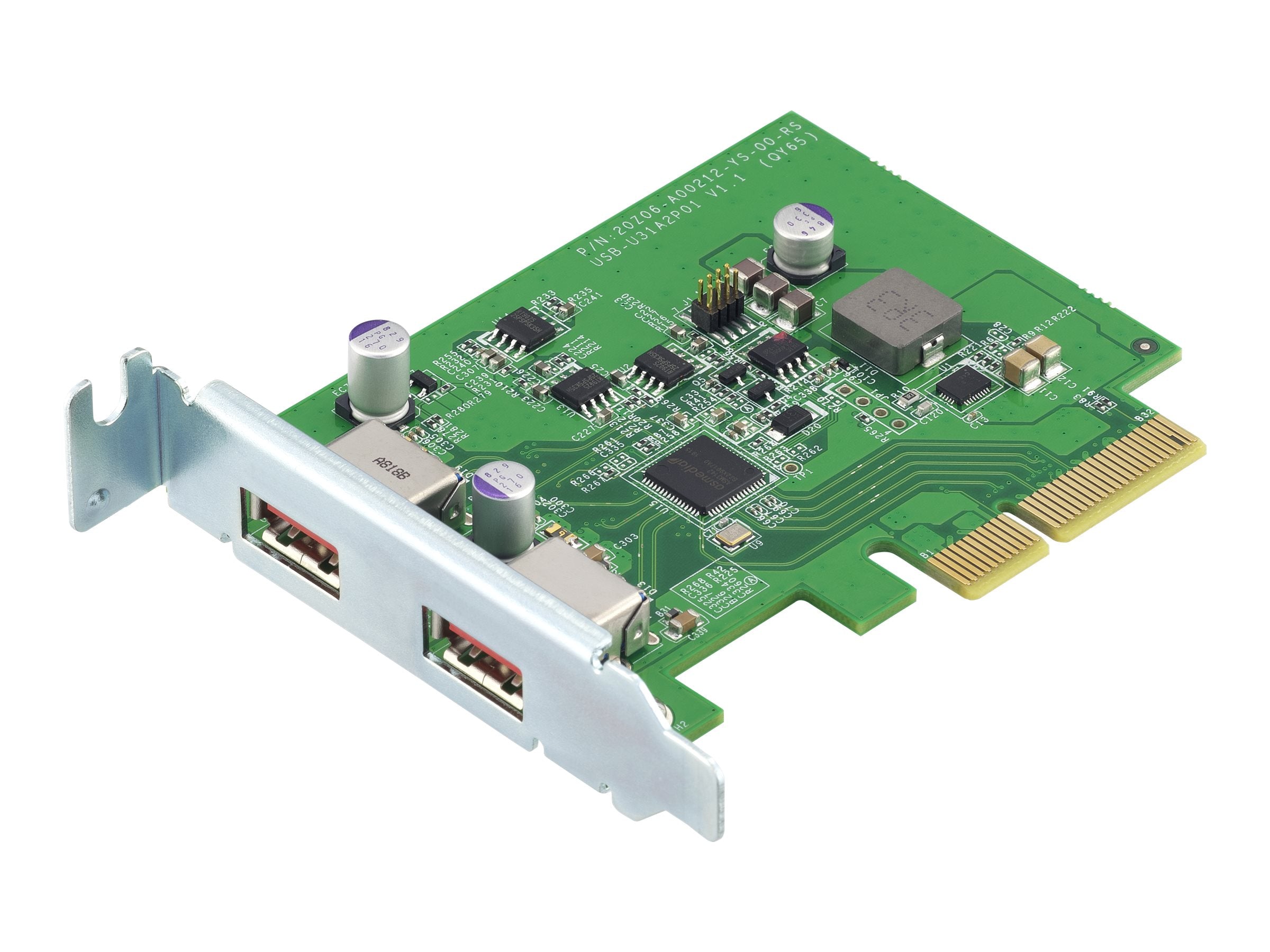 QNAP QXP-10G2U3A Dual-port USB3.2 Gen 2 PCIe Erweiterungskarte Detailansicht